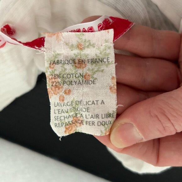 Marie Labarelle White Long‎ Sleeve Button-Up Top X-Large Cotton Blend Womens - Picture 4 of 16